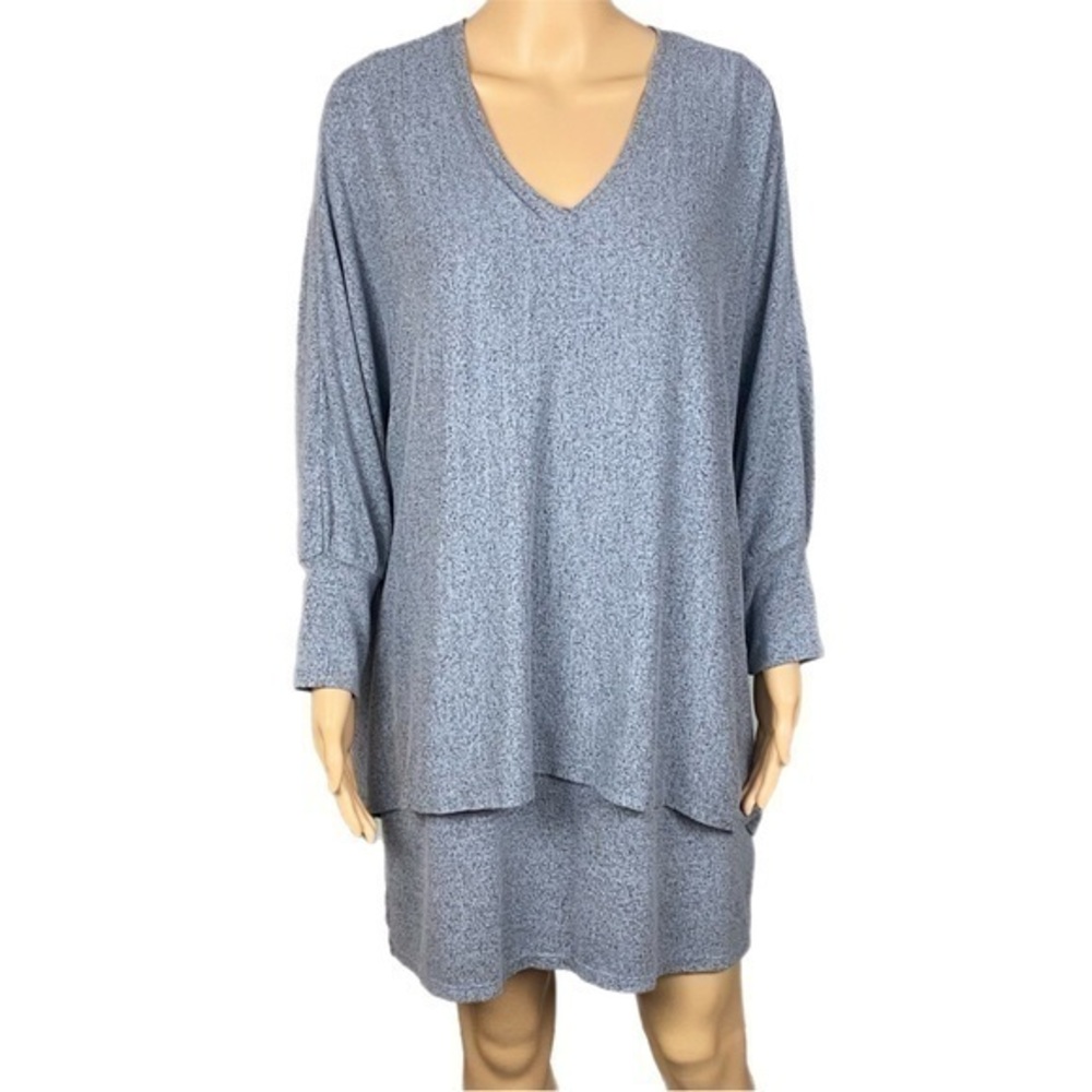 SOFT SURROUNDINGS “Lena Layered Top” in “Grey Heather”. Size XL. EUC